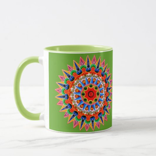 Farbenfrohe Folklore-Design-Tasse Tasse (Links)