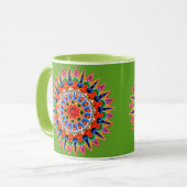 Farbenfrohe Folklore-Design-Tasse Tasse (Vorderseite Links)