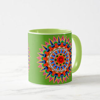 Farbenfrohe Folklore-Design-Tasse Tasse