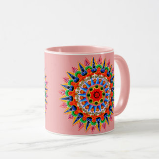 Farbenfrohe Folklore-Design-Tasse Tasse