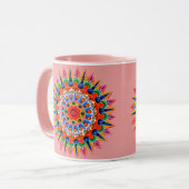 Farbenfrohe Folklore-Design-Tasse Tasse (Vorderseite Links)