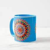 Farbenfrohe Folklore-Design-Tasse Tasse (Vorderseite Links)