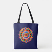 Farbenfrohe Folklore Design Toag Tasche (Rückseite)