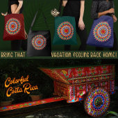 Farbenfrohe Folklore Design Toag Tasche