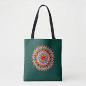 Farbenfrohe Folklore Design Toag Tasche (Vorderseite)