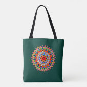Farbenfrohe Folklore Design Toag Tasche (Rückseite)