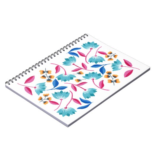 Farbenfrohe Folklorekunst Muster Notizblock (Linke Seite)