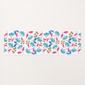 Farbenfrohe Folklorekunst Muster Yogamatte (Rückseite (Horizontal))