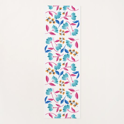 Farbenfrohe Folklorekunst Muster Yogamatte (Vorderseite)