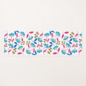 Farbenfrohe Folklorekunst Muster Yogamatte (Vorderseite (Horizontal))