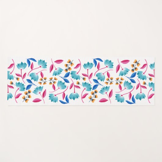 Farbenfrohe Folklorekunst Muster Yogamatte (Vorderseite (Horizontal))