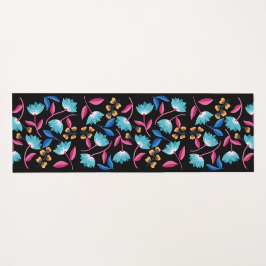 Farbenfrohe Folklorekunst Muster Yogamatte (Rückseite (Horizontal))