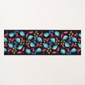 Farbenfrohe Folklorekunst Muster Yogamatte (Vorderseite (Horizontal))