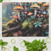 Farbenfrohe Forelle Pilz Geschirrtuch (Gefaltet)