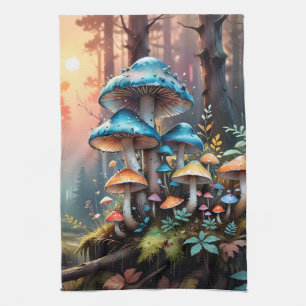 Farbenfrohe Forelle Pilz Geschirrtuch