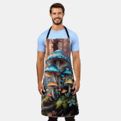 Farbenfrohe Forelle Pilz Schürze (Getragen)