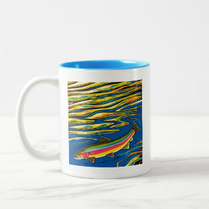 Farbenfrohe Forelle und Wasserarme Zweifarbige Tasse