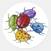 Farbenfrohe Form von Bugs Stickers (Vorderseite)