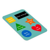 Farbenfrohe Formen färben Worte lernen Lehren Magnet (Rechte Seite)