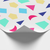 Farbenfrohe Formen Geometrisches Muster zum Geburt Geschenkpapier (Ecke)