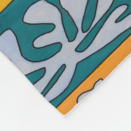 Farbenfrohe Formen im Matisstil Fleecedecke (Ecke)