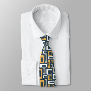 Farbenfrohe Formen im Mid-Century-Stil Krawatte
