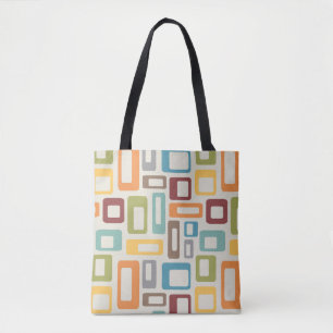Farbenfrohe Formen im Mid-Century-Stil Tasche