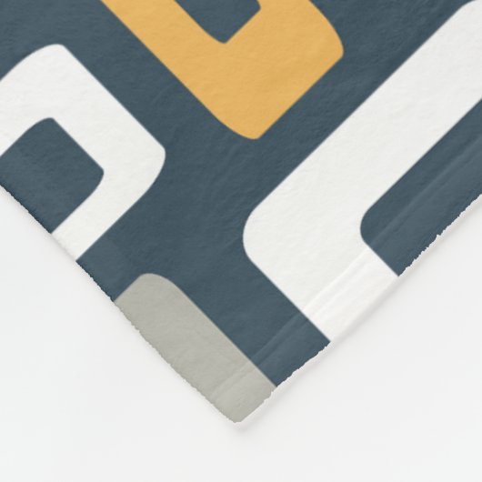 Farbenfrohe Formen im Stil des Mitteljahrhunderts Fleecedecke (Ecke)