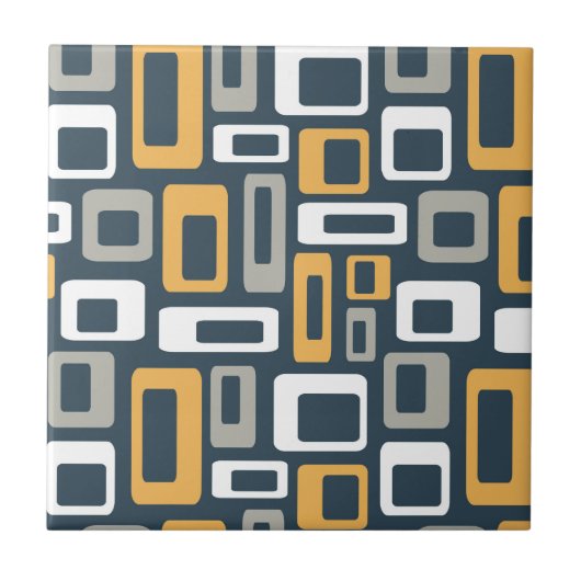 Farbenfrohe Formen im Stil des Mitteljahrhunderts Fliese (Vorderseite)