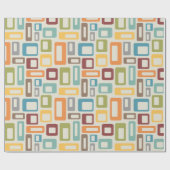 Farbenfrohe Formen im Stil des Mitteljahrhunderts Geschenkpapier (Flach)