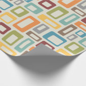 Farbenfrohe Formen im Stil des Mitteljahrhunderts Geschenkpapier (Ecke)