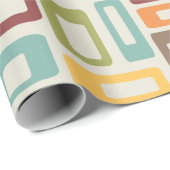 Farbenfrohe Formen im Stil des Mitteljahrhunderts Geschenkpapier (Rolleneckpunkt)