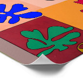 Farbenfrohe Formen Matisstyle Poster (Ecke)