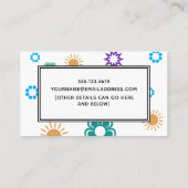 Farbenfrohe Formen Mommy Playdate Calling Card Telefonnummerkarte (Rückseite)