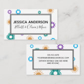 Farbenfrohe Formen Mommy Playdate Calling Card Telefonnummerkarte (Vorne/Hinten)