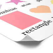 Farbenfrohe Formen pädagogisches Poster (Ecke)