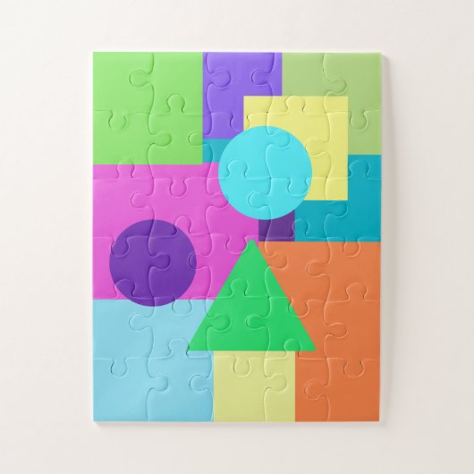 Farbenfrohe Formen Puzzle (Vertikal)