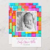 Farbenfrohe Foto der Modernen Kunst Ankündigung (Vorne/Hinten)