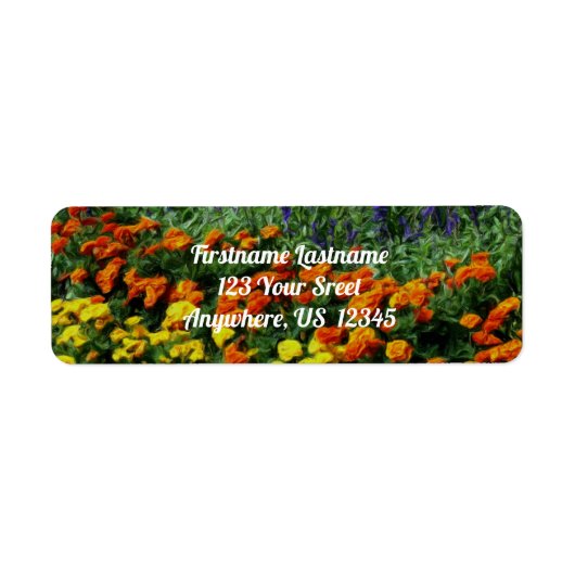 Farbenfrohe Foto-Malerei im Blumengarten (Vorne)