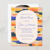 Farbenfrohe Foto Spielend Blauer Duschkopf laden e (Vorne/Hinten)