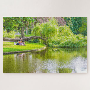 Farbenfrohe Foto-Szene aus dem Amsterdamer Park Puzzle
