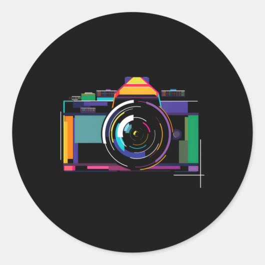 Farbenfrohe Fotografie Runder Aufkleber (Vorderseite)