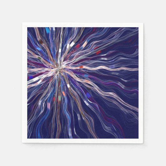 Farbenfrohe Fraktal Abstrakte Kunstwerke Serviette (Vorderseite)