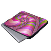Farbenfrohe Fraktal Art Custom Laptop Case (Vorne Knopf)