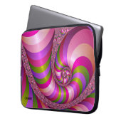 Farbenfrohe Fraktal Art Custom Laptop Case (Vorderseite Links)