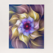 Farbenfrohe Fraktal-Blume Puzzle (Vertikal)