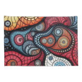 Farbenfrohe Fraktal Spirituosen Kissenbezug (Rückseite-Rechts)