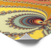 Farbenfrohe Fraktal Wave Poster (Ecke)