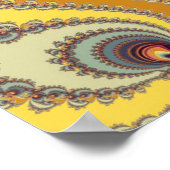 Farbenfrohe Fraktal Wave Poster (Ecke)