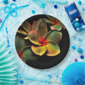 Farbenfrohe Frangipani Blume Paper Plate Pappteller (Party)